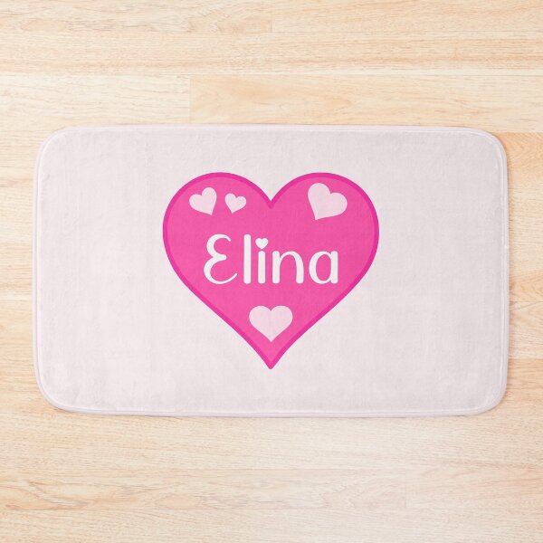 Item preview, Elina Name Pink Heart  designed and sold by Jeallan Designs.