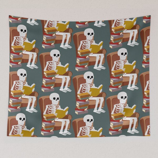 Item preview, Skeleton Book Lover designed and sold by CheriTanya.