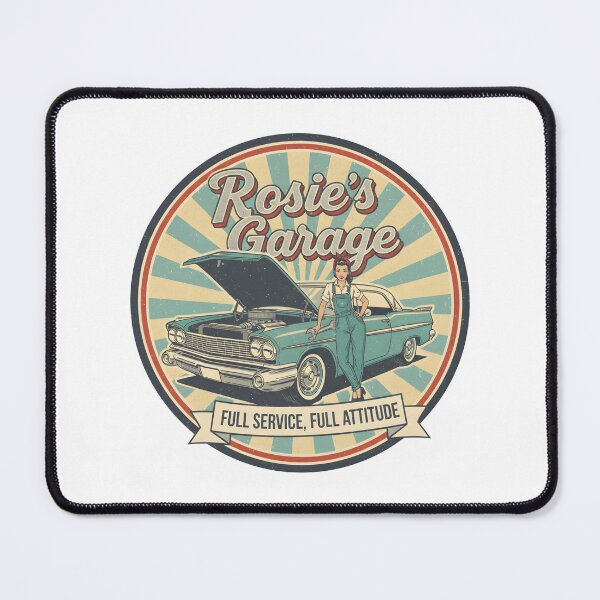 Item preview, Rosie's Garage - Full Service, Full Attitude - Vintage Pin-Up Mechanic designed and sold by RedDelaney.