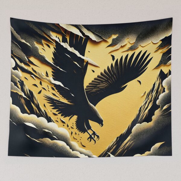 Item preview, Torn Paper Eagle in the Clouds, Ai Generated Art  designed and sold by ACC .