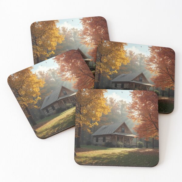 Item preview, Fall at the Rustic Old Cabin designed and sold by RisingWolfStudio.