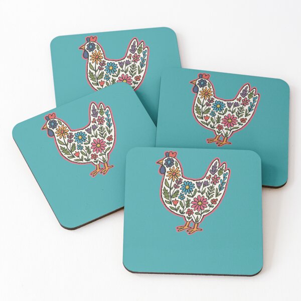 Item preview, Chicken Floral designed and sold by FrictionMaxxing.