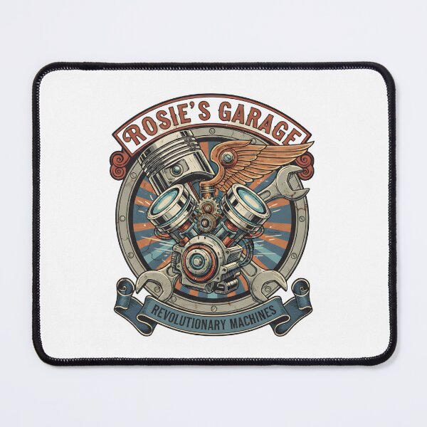 Item preview, Rosie's Garage - Revolutionary Machines - Vintage Engine Emblem designed and sold by RedDelaney.