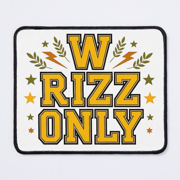 Item preview, W Rizz Only College Varsity Retro Aesthetic designed and sold by Amanda's Factory.