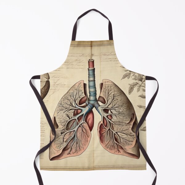 Item preview, Antique medical book page – Anatomical lung study designed and sold by Antik by Schulz.