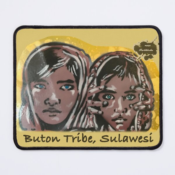 Item preview, Portrait of two girls from the Buton Tribe designed and sold by marysfarbklecks.