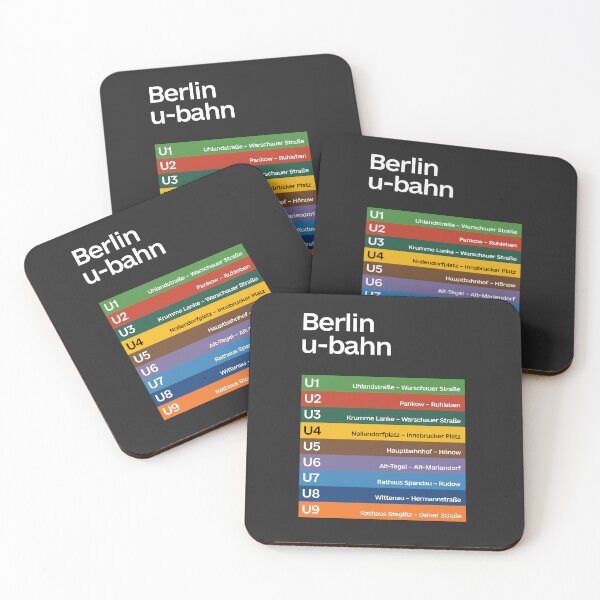 Item preview, Berlin U-Bahn Minimalist – Dark Background  designed and sold by DoodlifyDesign.