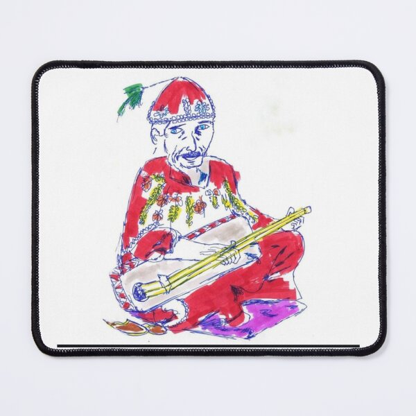 Item preview, Folk Musician in Red Embroidered Outfit designed and sold by Pliable.