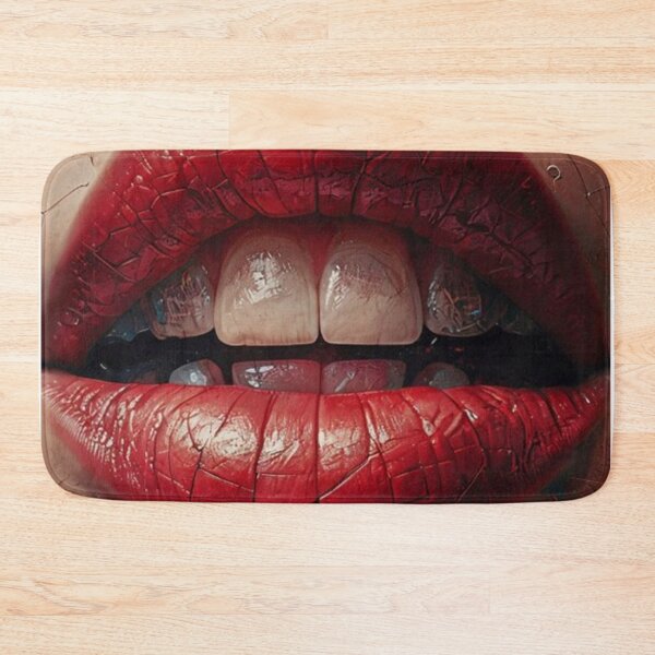 Item preview, Distressed Red Lips – Hyperrealism Art Print designed and sold by DiiStyle.