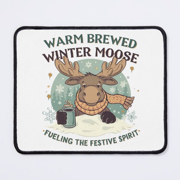 Item preview, Cute Winter Moose Festive Holiday Cartoon designed and sold by Dewer Shop.