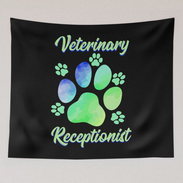 Item preview, Vet Assistant Design - Veterinary Receptionist Dog Paws   designed and sold by yuxqvvuic20.