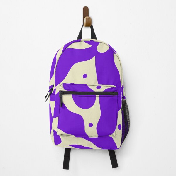 Item preview, Retro Matisse-Inspired Daisies – Purple on Beige-Grey designed and sold by EmeraldeaArt.