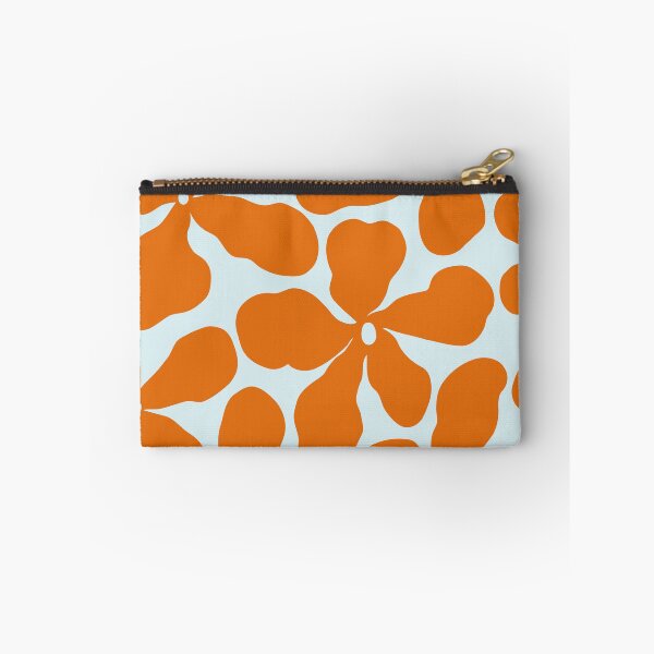 Item preview, Retro Matisse-Inspired Daisies – Orange on Beige-Grey designed and sold by EmeraldeaArt.
