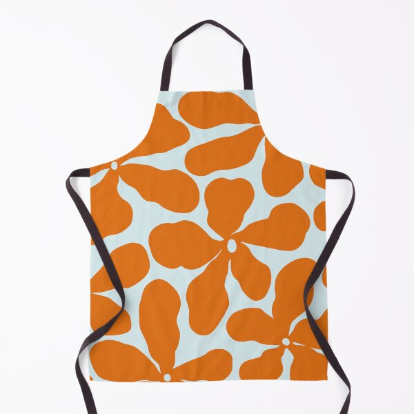 Item preview, Retro Matisse-Inspired Daisies – Orange on Beige-Grey designed and sold by EmeraldeaArt.