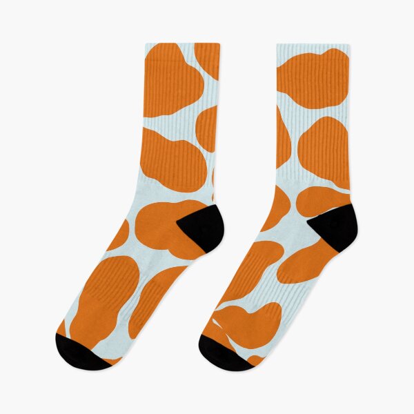 Item preview, Retro Matisse-Inspired Daisies – Orange on Beige-Grey designed and sold by EmeraldeaArt.