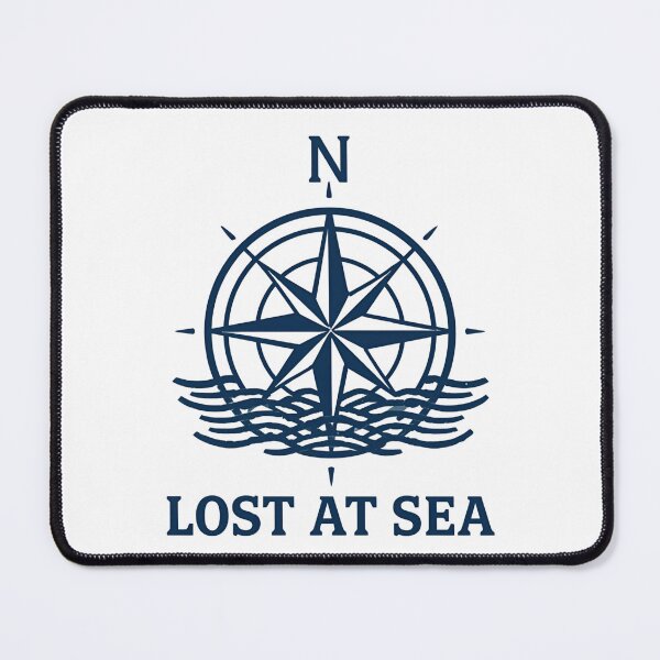Item preview, Lost at Sea – Nautical Compass Minimalist Ocean Design designed and sold by Activity01.