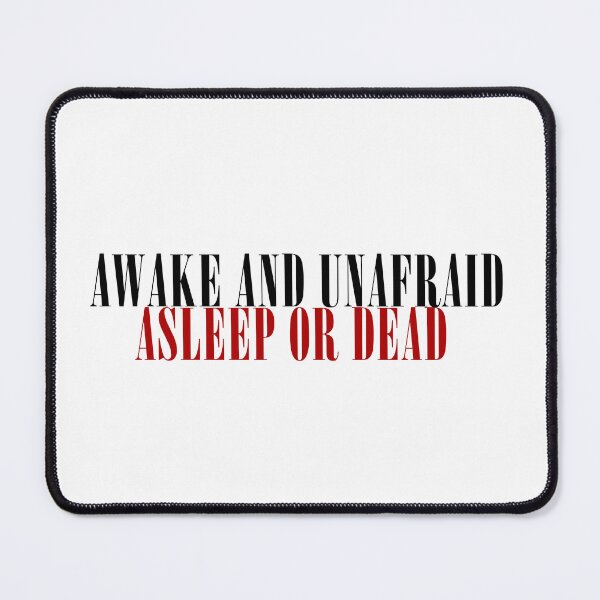 Item preview, Awake and Unafraid Asleep or Dead Red designed and sold by The Dorkerie.