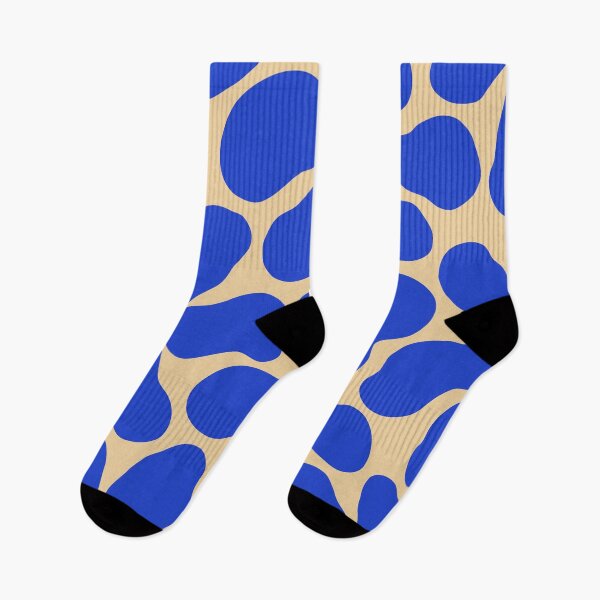Item preview, Retro Matisse-Inspired Daisies – Blue on Beige designed and sold by EmeraldeaArt.