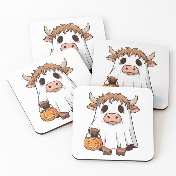 Item preview, Cute Highland Cow Ghost - Funny Halloween Costume designed and sold by ChameloX.