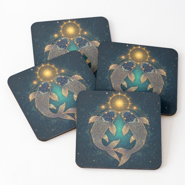 Item preview, Pisces Zodiac Sign | Astrology Fish Wall Art | Mystical Celestial Print designed and sold by BBJStudio.