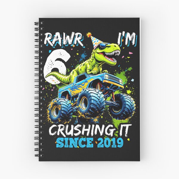 Item preview, 6th Birthday Monster Truck Dinosaur Party Boys Rawr I'm 6  designed and sold by PHANMINHVAN.