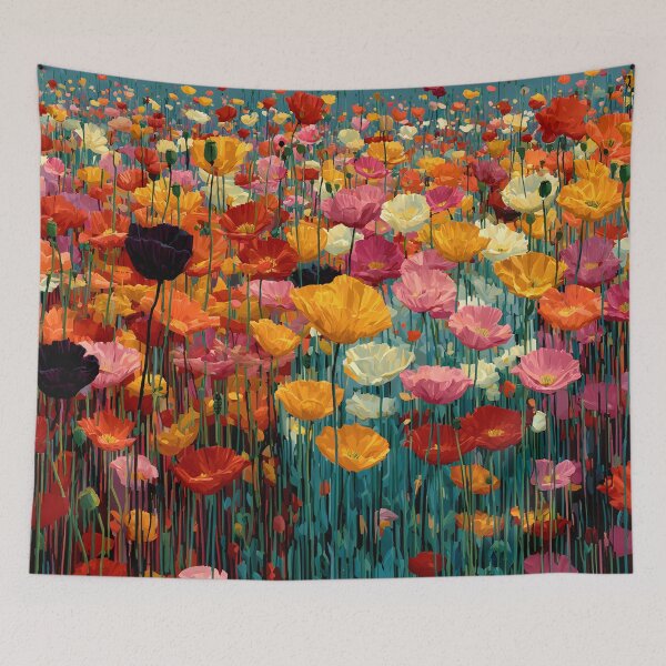 Item preview, Rainbow Tulips Artwork Bold Colorful Painting designed and sold by AutoPopStudio.