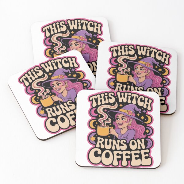Item preview, This Witch Runs on Coffee Halloween Design designed and sold by PatiMood.