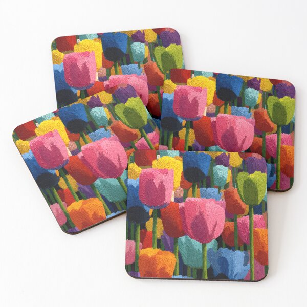 Item preview, Contemporary Tulips Painting Modern Flower Print designed and sold by AutoPopStudio.