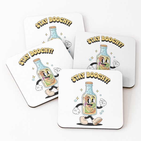 Item preview,  "Stay Boochy" retro kombucha illustration designed and sold by varshitha2024.