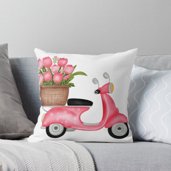 Artikelvorschau, Roller mit süßen rosa Tulpen entworfen und verkauft von makikung.