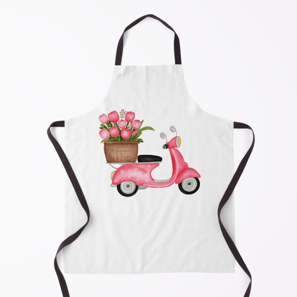 Item preview, Scooter with cute pink tulips designed and sold by makikung.