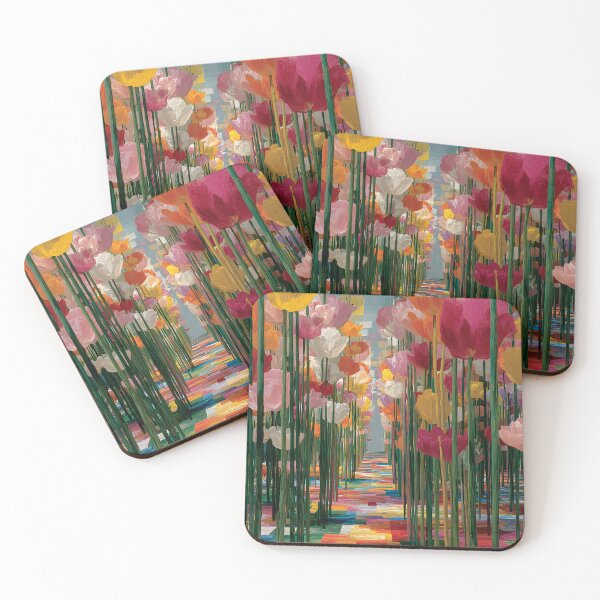 Item preview, Blooming Tulips Painting Nature Inspired Art designed and sold by AutoPopStudio.