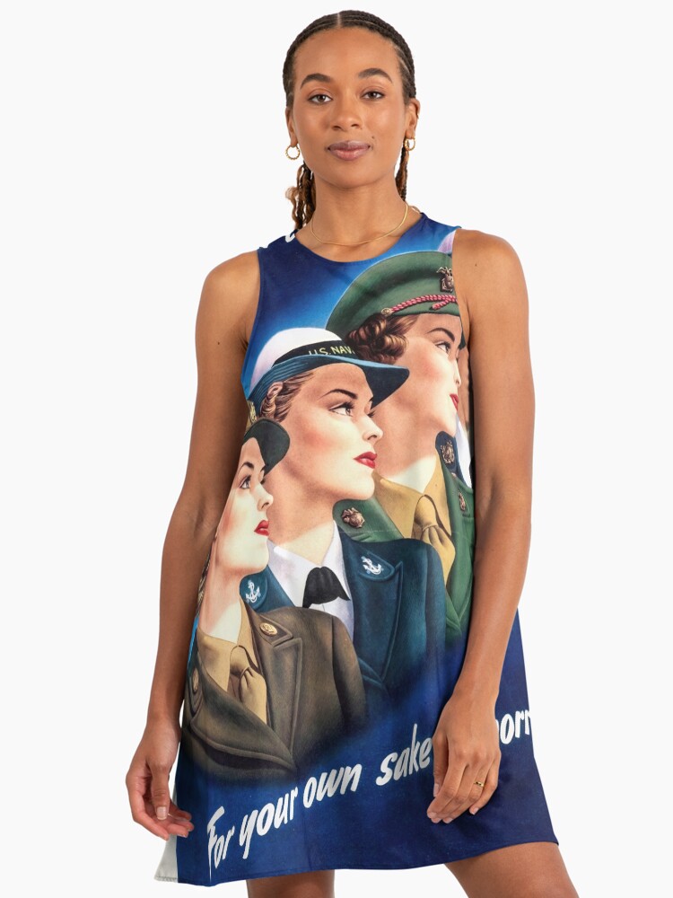 Vintage WWII Women's Recruitment Poster | Army Navy Marine Corps Coast  Guard Art | Join U.S. Armed Forces for Empowerment" A-Line Dress for Sale  by artofuniverse | Redbubble