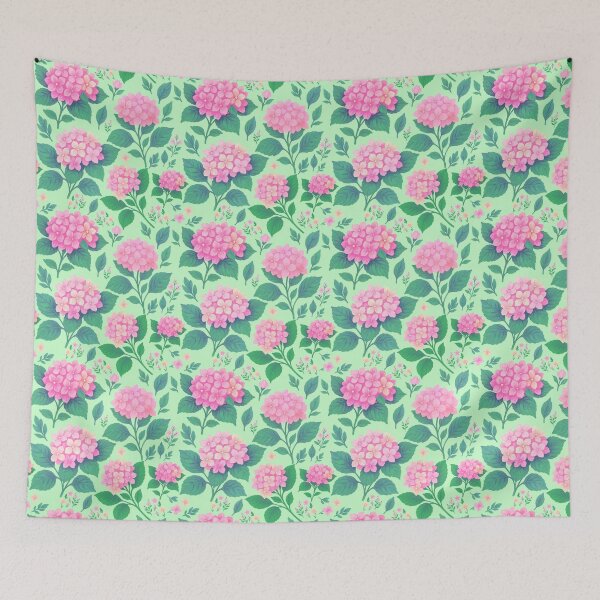Item preview, Hydrangea Pink and Green designed and sold by SilverPegasus.