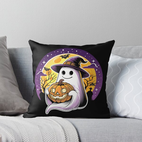 Item preview, Halloween Ghost: Cute Witch Hat Pumpkin Design designed and sold by PawDrama.