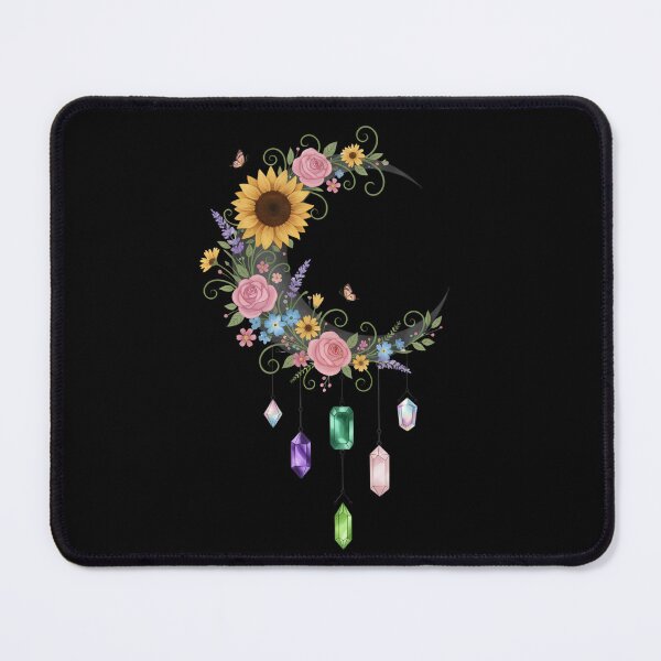 Item preview, Floral Crystal Crescent Moon designed and sold by 0606PM.