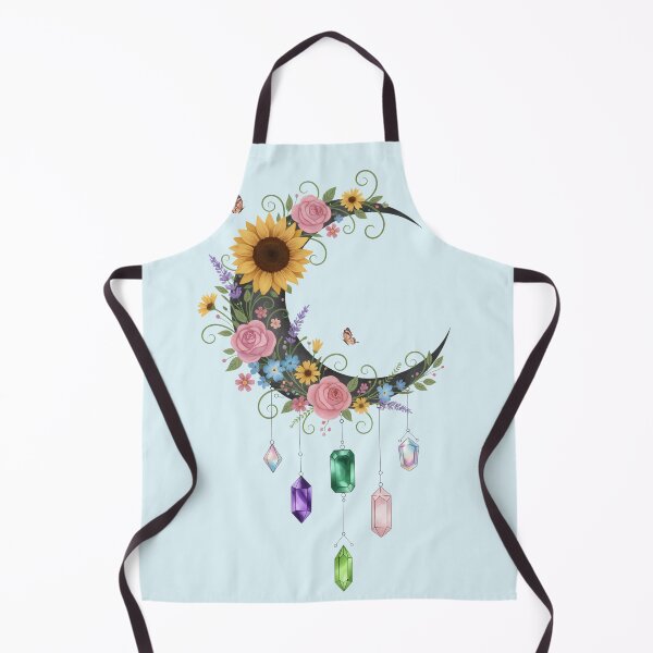 Item preview, Floral Crystal Crescent Moon designed and sold by 0606PM.