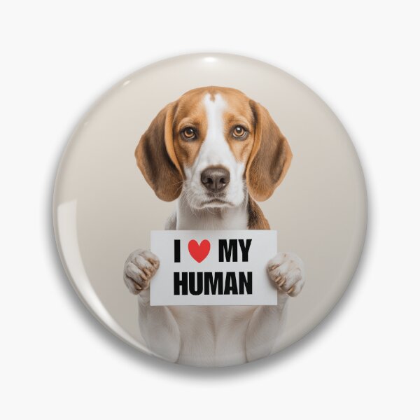 Item preview, Cute American Foxhound dog with Signboard I love my Human  designed and sold by LazyOwlStore.