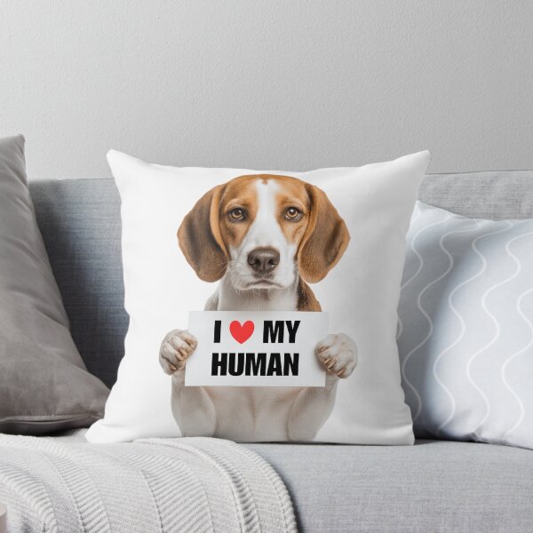 Item preview, Cute American Foxhound dog with Signboard I love my Human  designed and sold by LazyOwlStore.