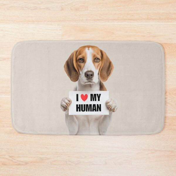 Item preview, Cute American Foxhound dog with Signboard I love my Human  designed and sold by LazyOwlStore.