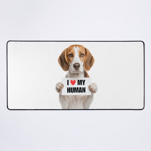 Item preview, Cute American Foxhound dog with Signboard I love my Human  designed and sold by LazyOwlStore.
