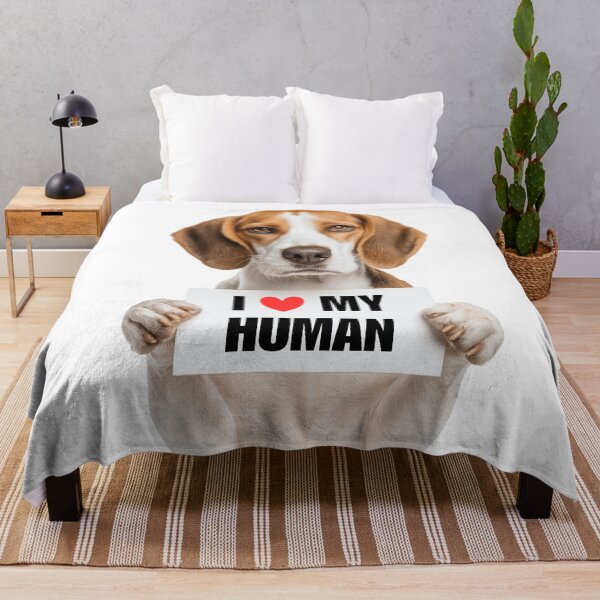 Item preview, Cute American Foxhound dog with Signboard I love my Human  designed and sold by LazyOwlStore.