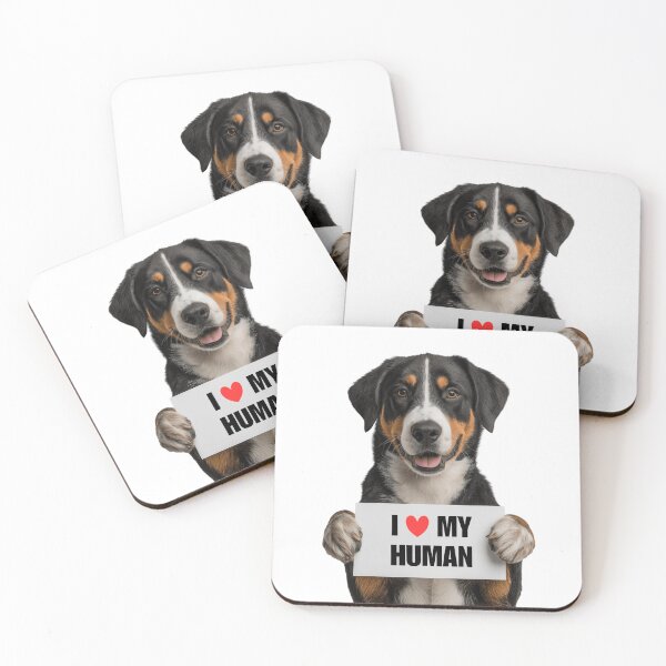 Item preview, Cute Entlebucher Mountain dog with Signboard I love my Human  designed and sold by LazyOwlStore.