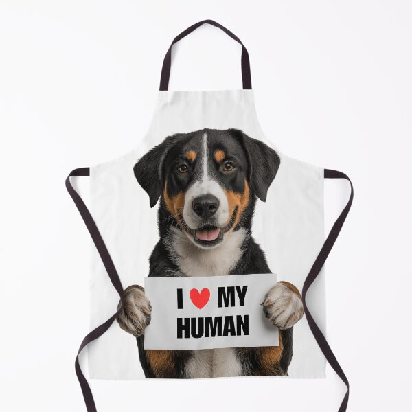 Item preview, Cute Entlebucher Mountain dog with Signboard I love my Human designed and sold by LazyOwlStore.