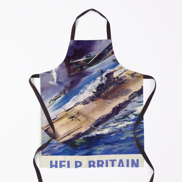 Item preview, World War II British Propaganda Poster | Help Britain Finish the Job | RAF Aircraft & Naval Power | Vintage Art Print designed and sold by artofuniverse.