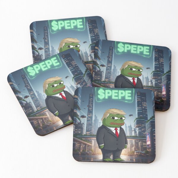 Item preview, PEPE Coin Frog Crypto Donald Trump Hair designed and sold by CryptoThreads4 You.