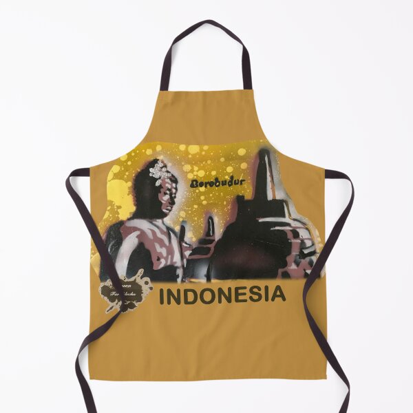 Item preview, Borobudur Temple with statue in the foreground designed and sold by marysfarbklecks.