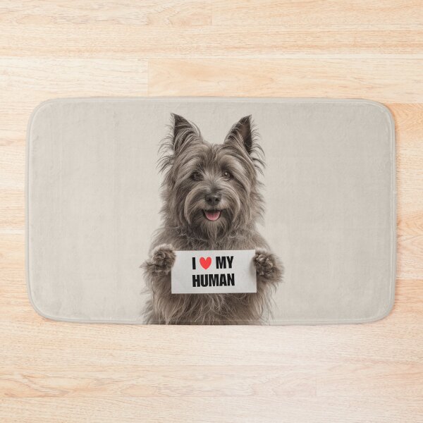 Item preview, Cute Skye Terrier dog with Signboard I love my Human  designed and sold by LazyOwlStore.