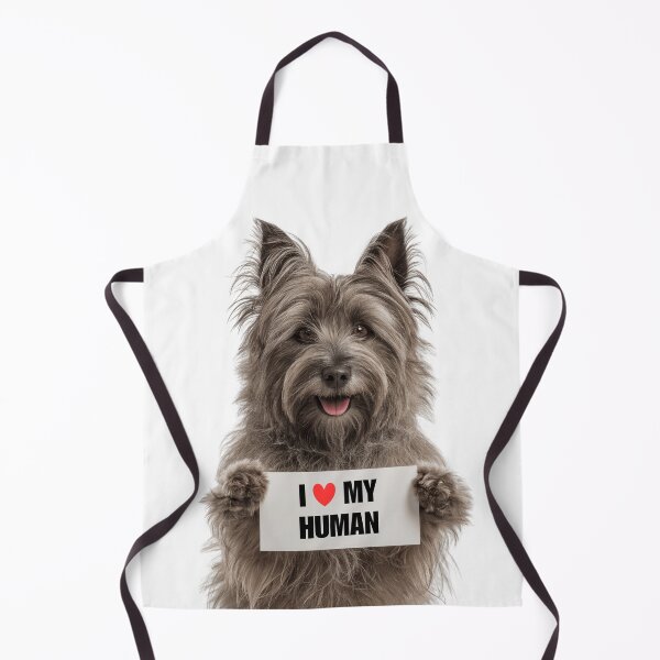 Item preview, Cute Skye Terrier dog with Signboard I love my Human designed and sold by LazyOwlStore.