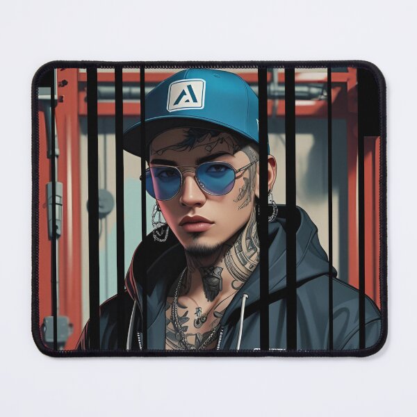 Item preview, Streetwear AI rebel with circuit tattoos 3 designed and sold by Neon G.